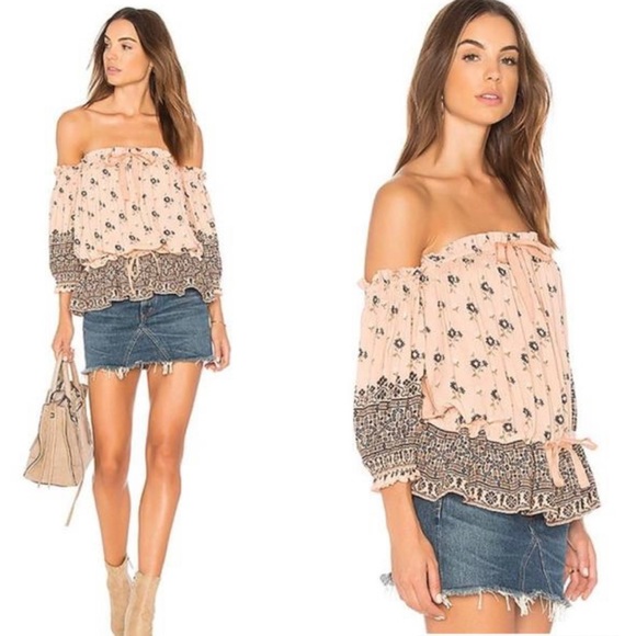 EUC Spell & the Gypsy Collective Sundown Lionheart Off Shoulder Top - Picture 1 of 17